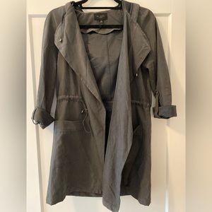 Soft Lightweight trench with hood